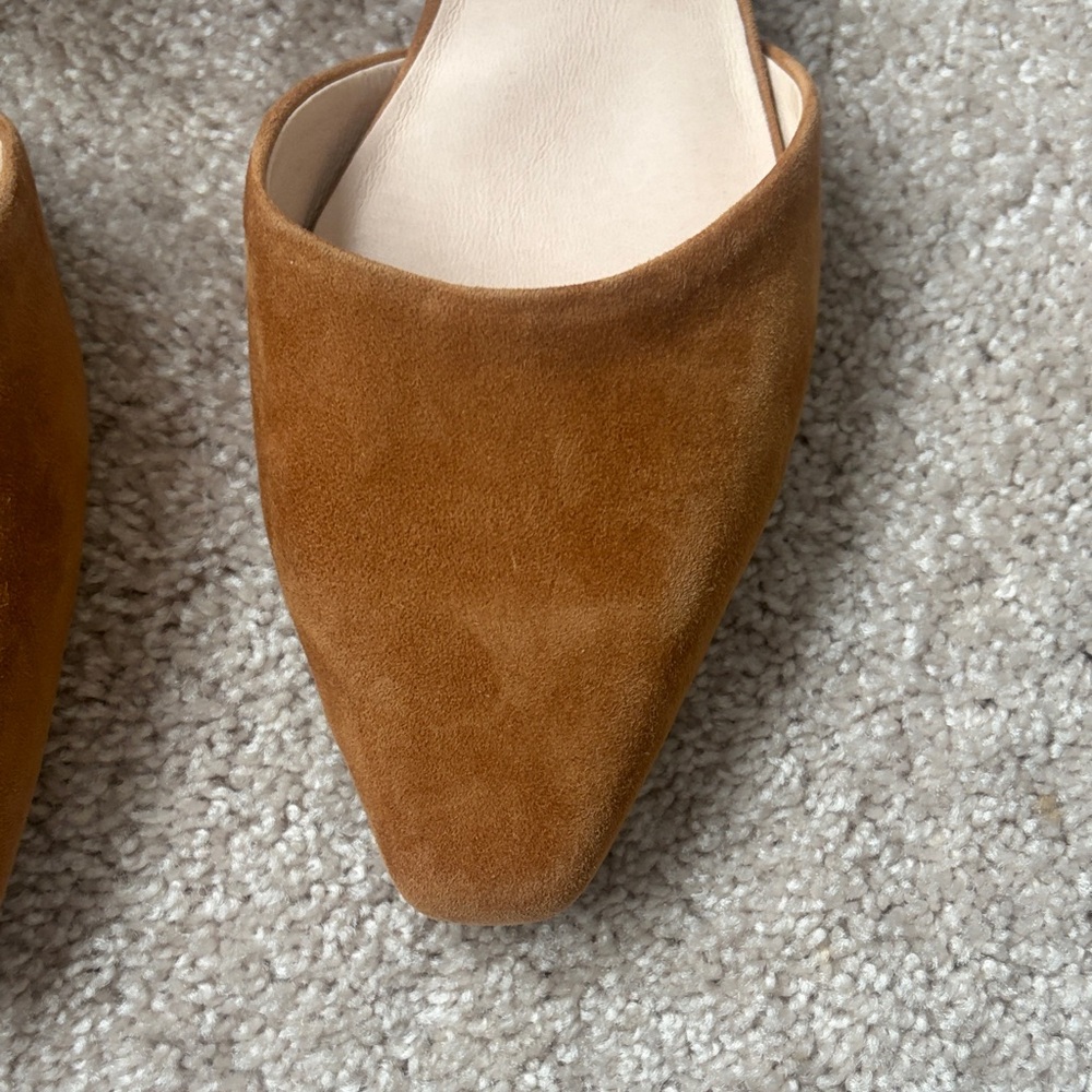 INTENTIONALLY BLANK Tan Suede Mules - Picture 3 of 5